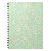Coastal Mint Green  Franse Scrollwork Notitieboek (Voorkant)