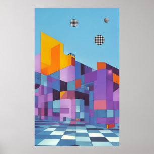Coastal Modern Manor (Versie A) - Ken Gage Art Poster