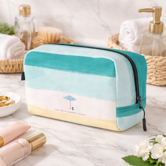 Coastal Monogram Beach Umbrella Cosmetic Bag Toilettasje