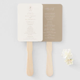 Coastal Monogram Weddenschap Programma Handwaaier