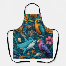 Coastal Mood All-Over Print Apron Gift Schort