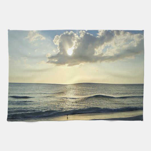Coastal Morning Over Still Waters Theedoek (Horizontaal)