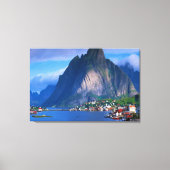 Coastal Mountain Uitzicht olieverfschilderij Print (Voorkant)