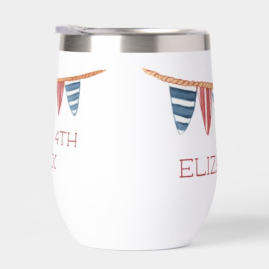 Coastal Nautical Beach Flags Personalized (Rechts)