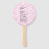 Coastal Nautical Beach Wedding Program Handwaaier (Achterkant)