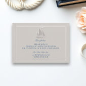 Coastal Nautical Boat Formal Wedding Reception Informatiekaartje