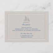 Coastal Nautical Boat Formal Wedding Reception Informatiekaartje (Voorkant)