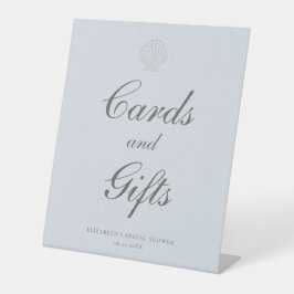 Coastal Nautical Bridal Shower Cards Gifts Sign Reclamebord Met Voetstuk