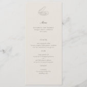 Coastal Nautical Oyster Classic Ecru Wedding Menu (Voorkant)