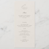 Coastal Nautical Oyster Classic Wedding Ecru Menu (Voorkant)