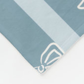 Coastal Nautical Pattern | Blue Sea Shell & Seahor Fleece Deken (Hoek)
