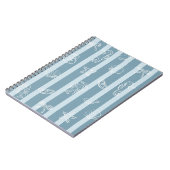Coastal Nautical Pattern | Blue Sea Shell & Seahor Notitieboek (Linkerzijde)