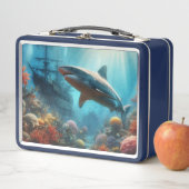 Coastal/nautical tiger shark & coral reef (In situ)