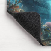 Coastal/nautical tiger shark & coral reef muismat (Hoek)