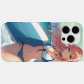 Coastal/Nautical/tropical anime surfer girl Case-Mate iPhone Case (Achterkant (horizontaal))
