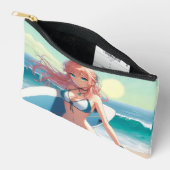 Coastal/Nautical/tropical anime surfer girl Etui (Open)