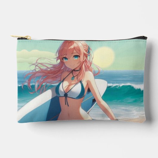 Coastal/Nautical/tropical anime surfer girl Etui (Voorkant)