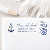 Coastal Nautical Wedding Retour Adres Label (Insitu)