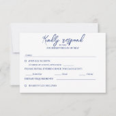 Coastal Nautical Wedding RSVP kaart (Voorkant)