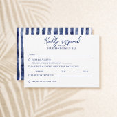 Coastal Nautical Wedding RSVP kaart