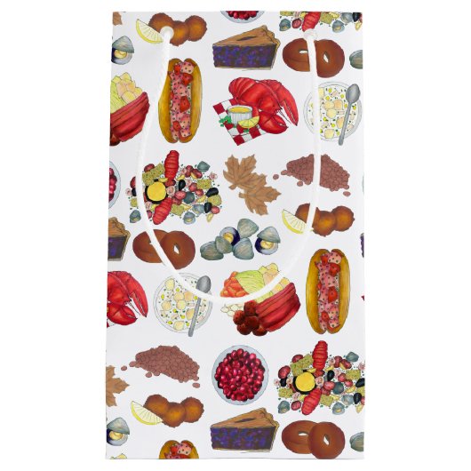 Coastal New England Foods Northeast America USA Klein Cadeauzakje (Voorkant)