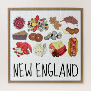 Coastal New England Foods Northeast America USA Legpuzzel