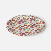 Coastal New England Foods Northeast America USA Papieren Bordje (Gekanteld)