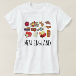 Coastal New England Foods Northeast America USA T-shirt