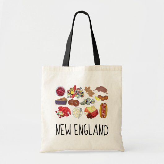 Coastal New England Foods Northeast America USA Tote Bag (Voorkant)