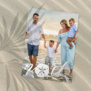 Coastal Noel Christmas Holiday Foto Folie Kaart