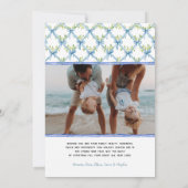 Coastal Noel | Elegant Coastal Christmas Photo Feestdagenkaart (Achterkant)