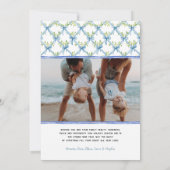 Coastal Noel | Elegant Coastal Christmas Photo Feestdagenkaart (Achterkant)