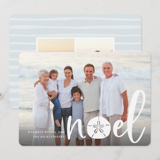Coastal Noel | Holiday Photo Card Feestdagenkaart (Voorkant / Achterkant)