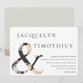 Coastal Oasis Boho-Chic Ampersand Wedding Kaart (Voorkant / Achterkant)