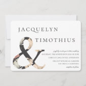 Coastal Oasis Boho-Chic Ampersand Wedding Kaart (Voorkant)