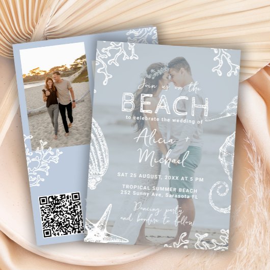 Coastal ocean beach destination wedding all in one kaart