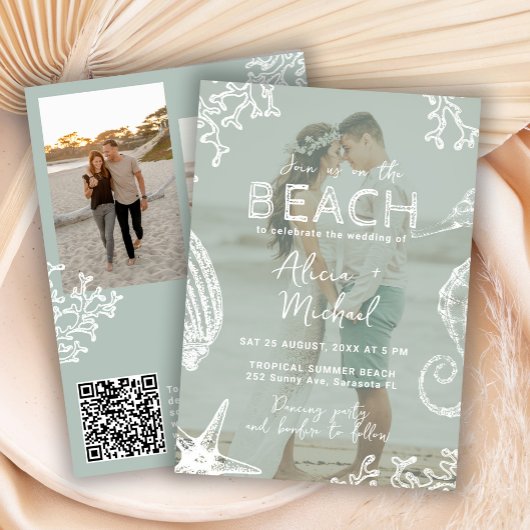 Coastal ocean beach destination wedding all in one kaart