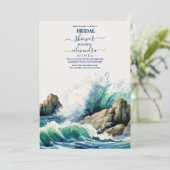 Coastal Ocean Beach Vrijgezellenfeest Kaart (Staand voorkant)