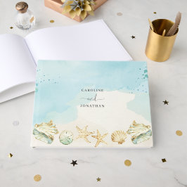 Coastal Ocean Shells Destination Beach Wedding Gastenboek