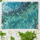Coastal Ocean Wave Kitchen Towel van Margaret Juul Theedoek (Gevouwen)