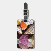 Coastal Ocean Zee Shell-patroon Bagagelabel (Voorkant verticaal)