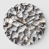 Coastal Ocean Zee Shell-patroon Grote Klok (Voorkant)
