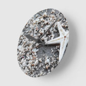 Coastal Ocean Zee Shell-patroon Ronde Klok (Hoek)