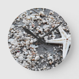 Coastal Ocean Zee Shell-patroon Ronde Klok