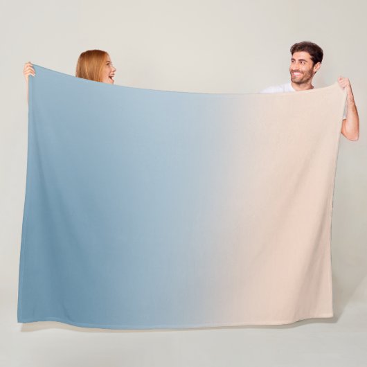 Coastal Ombre Charm: op het strand geïnspireerd Fleece Deken (In situ)