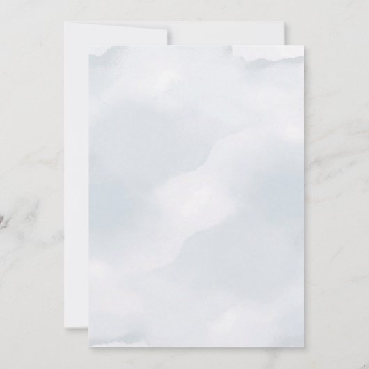 Coastal Orchid Elegant Strand Wedding Kaart (Achterkant)