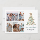 Coastal Oyster "Seas & Greetings" Photo Feestdagenkaart (Voorkant)