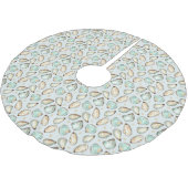 Coastal Oyster Shell Pattern Kerstboom Rok (Gekanteld)