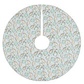 Coastal Oyster Shell Pattern Kerstboom Rok (Voorkant)