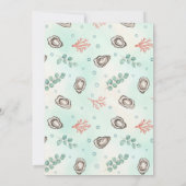 Coastal Oyster Theme Couples Wedding Shower Kaart (Achterkant)